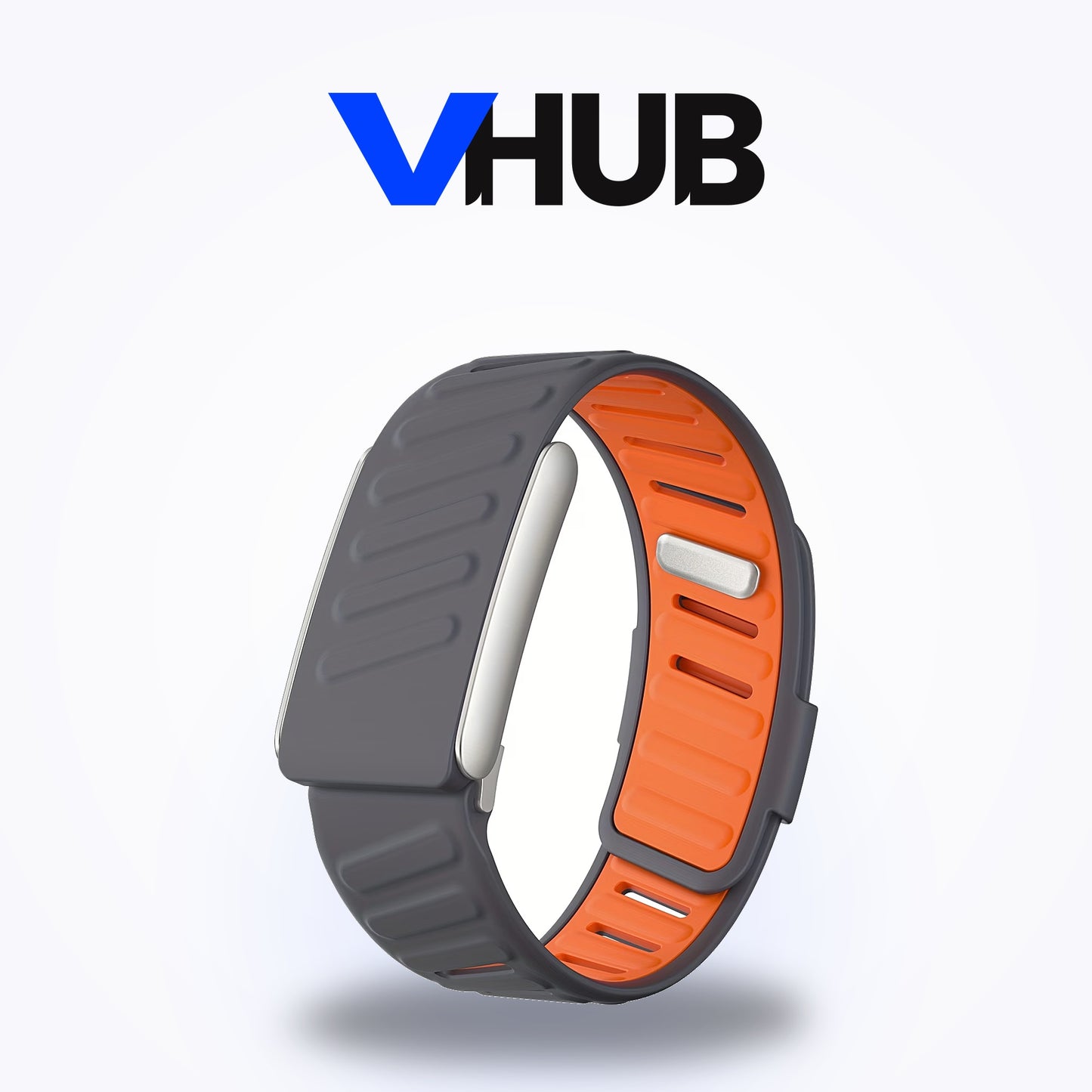 Silicone Band for WHOOP 5.0 — Dark Gray & Orange — compatible, not made by WHOOP