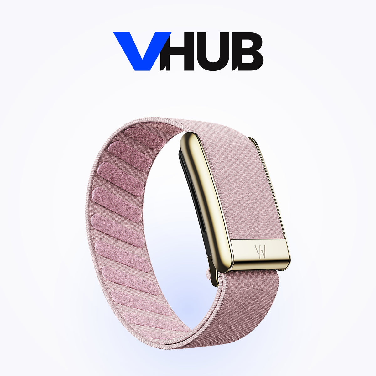 WHOOP 5.0 SuperKnit Luxe Band — Blush with Gold