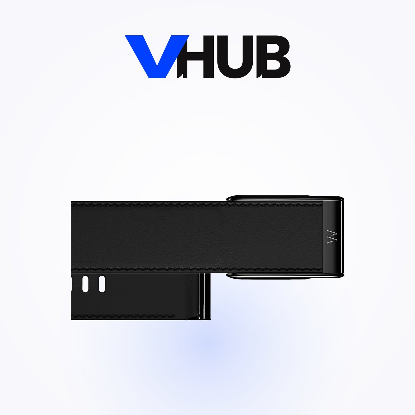 WHOOP MG LeatherLuxe Straight Band — Black-Cream with Black