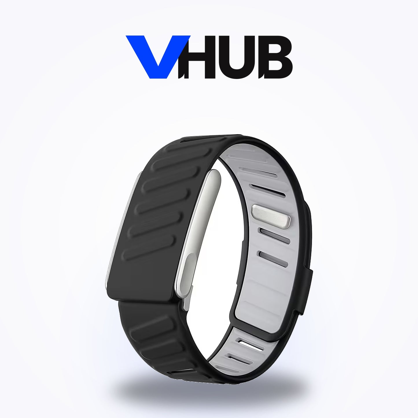 Silicone Band for WHOOP MG — Black & Gray — compatible, not made by WHOOP