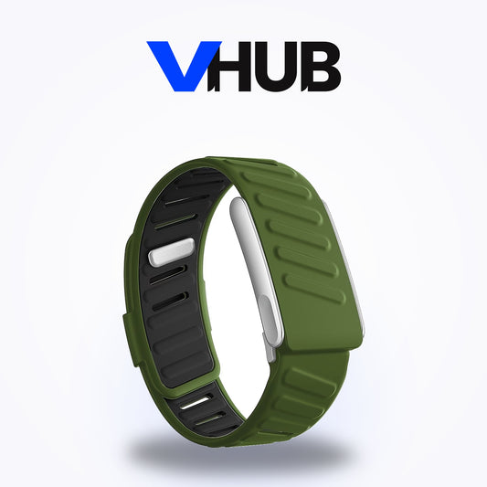 Silicone Band for WHOOP MG — Dark Green & Black — compatible, not made by WHOOP