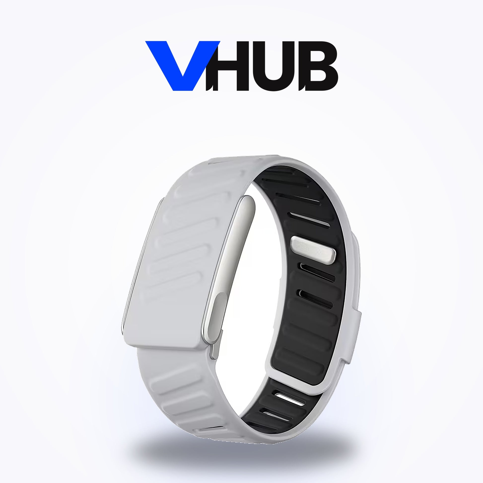 Silicone Band for WHOOP MG — Light Gray & Black — compatible, not made by WHOOP