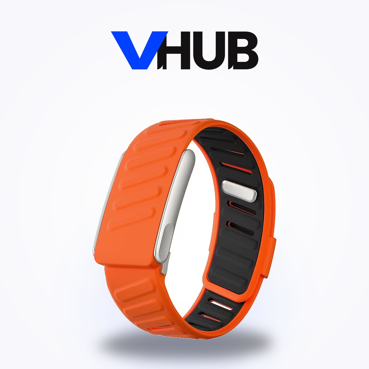 Silicone Band for WHOOP MG — Orange & Black — compatible, not made by WHOOP