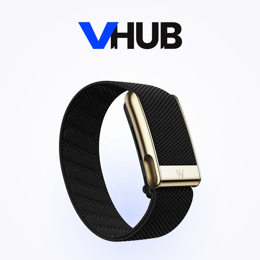 WHOOP MG SuperKnit Luxe Band — Obsidian with Gold