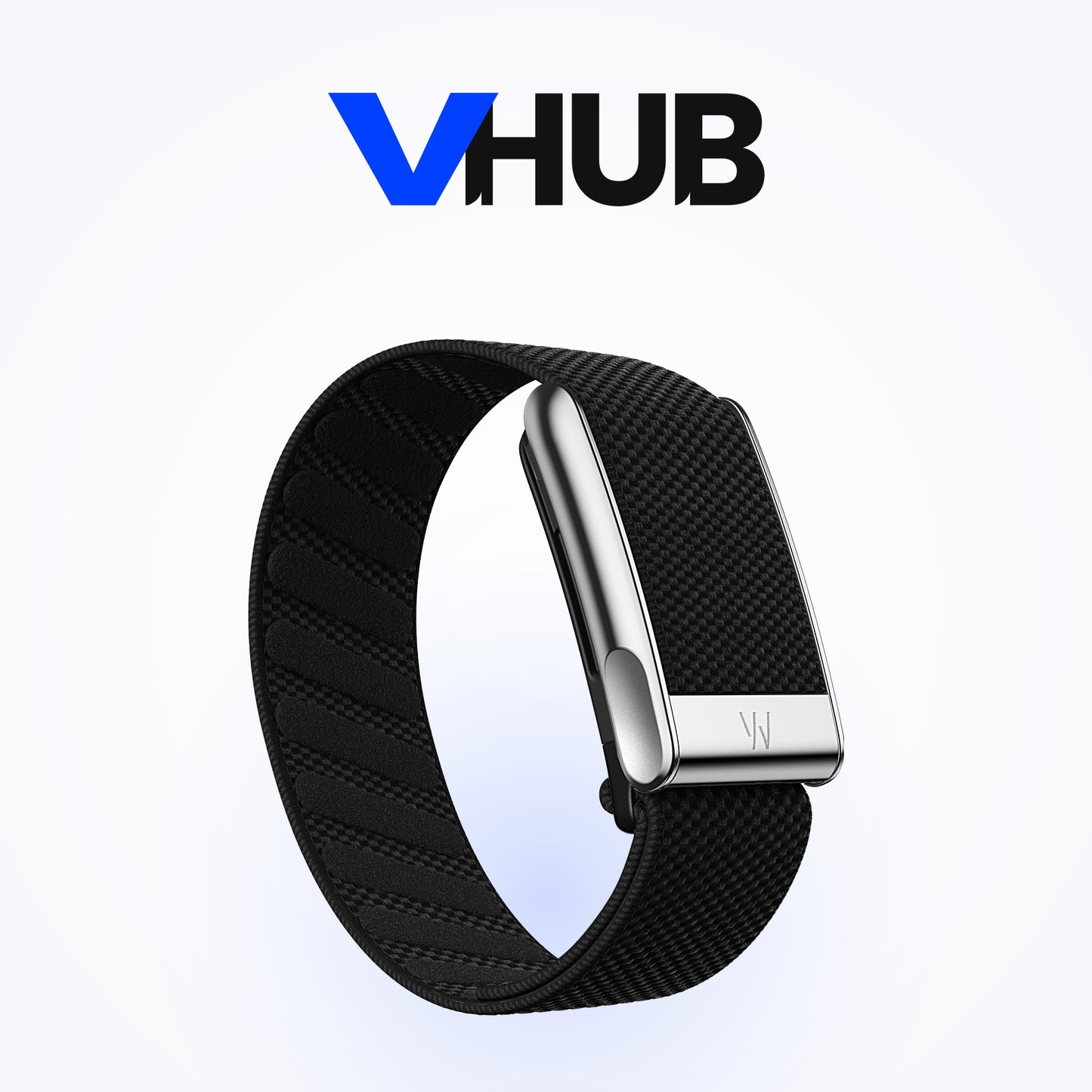 WHOOP MG SuperKnit Luxe Band — Obsidian with Titanium