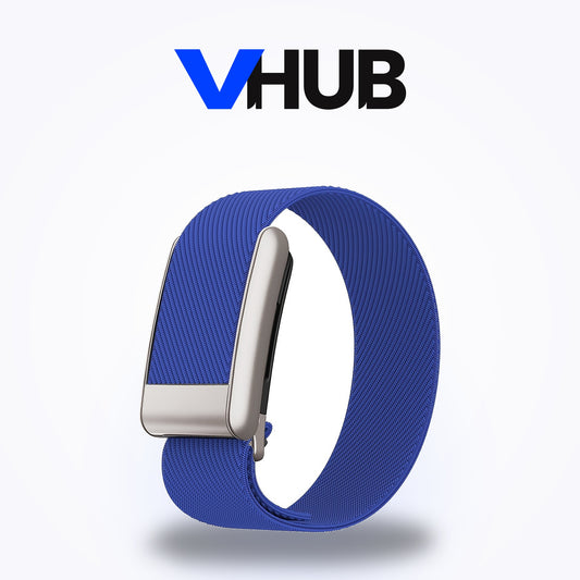 VHUB Cord braided elastic band for WHOOP 5.0 and MG in blue