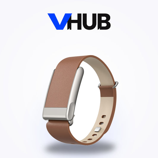 VHUB Luxe Tapered leather-look band for WHOOP MG in brown