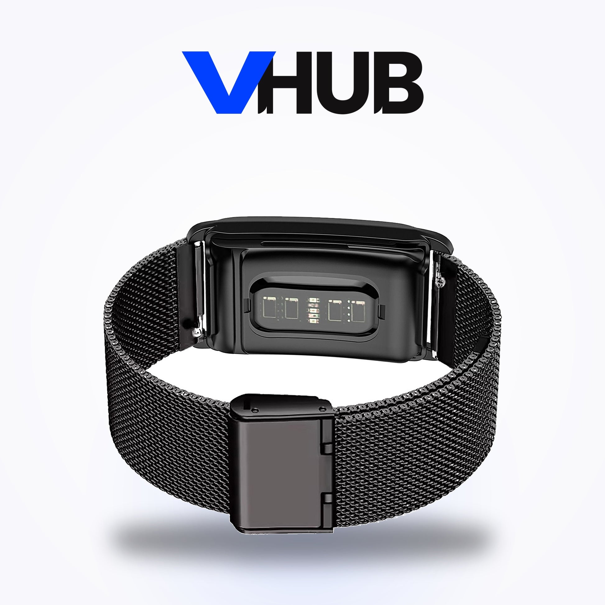 VHUB Mesh Milanese stainless steel band for WHOOP 4.0 and 5.0 in black